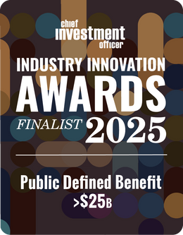 Logo: 2025 CHIEF INVESTMENT OFFICER Asset Owner Finalist: Public DB >$25B
