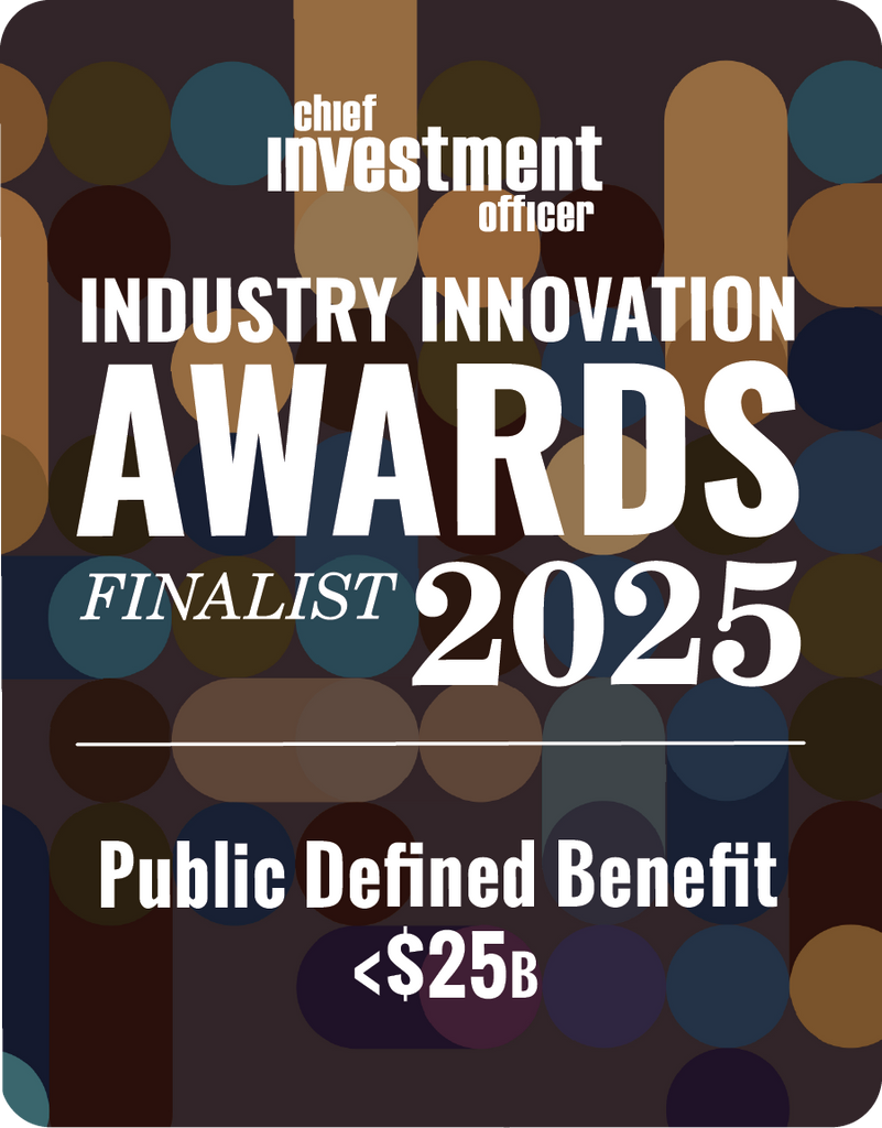 Logo: 2025 CHIEF INVESTMENT OFFICER Asset Owner Finalist: Public DB <$25B
