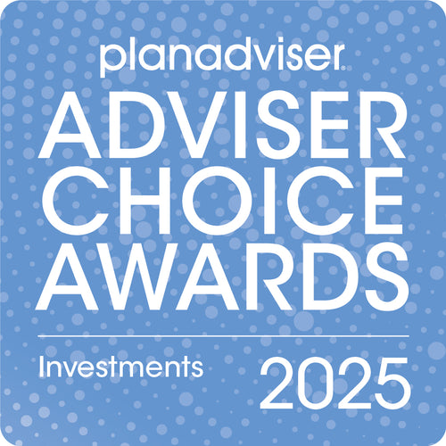 Logo: 2025 PLANADVISER Adviser Choice Awards_Investments, Desk Plaque