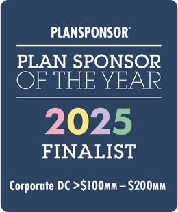 Logo: 2025 PLANSPONSOR Plan Sponsor Of Year_ Corporate DC >$100MM-$200MM, Desk Plaque