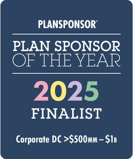 Logo: 2025 PLANSPONSOR Plan Sponsor Of Year_ Corporate DC >$500MM-$1B, Desk Plaque