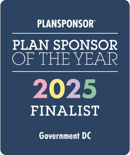 Logo: 2025 PLANSPONSOR Plan Sponsor Of Year_ Government DC, Desk Plaque