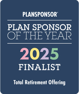 Logo: 2025 PLANSPONSOR Plan Sponsor Of Year_ Total Retirement Offering, Desk Plaque