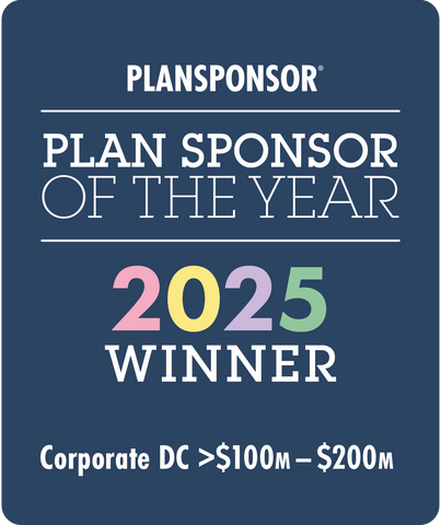 Logo: 2025 PLANSPONSOR Plan Sponsor Of Year_ Corporate DC >$100MM-$200MM Winner, Desk Plaque
