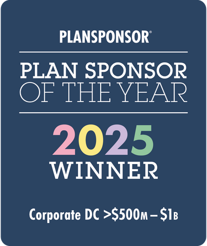 Logo: 2025 PLANSPONSOR Plan Sponsor Of Year_ Corporate DC >$500MM-$1B Winner, Desk Plaque