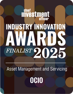 Logo: 2025 CHIEF INVESTMENT OFFICER Asset Management & Servicing: OCIO Desk Plaque