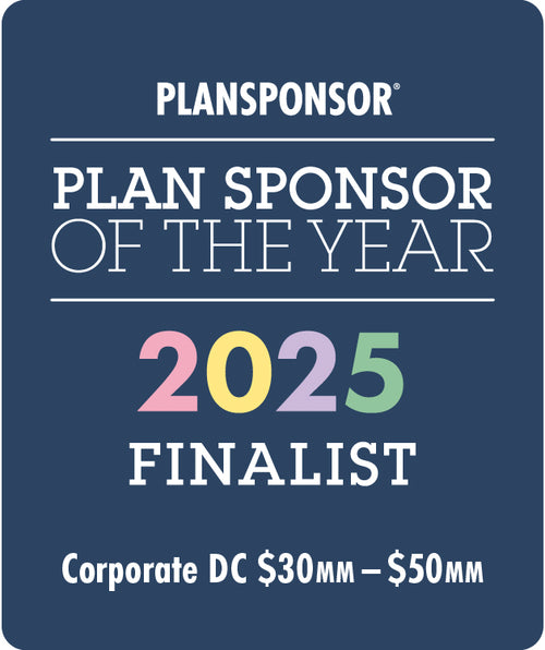 Logo: 2025 PLANSPONSOR Plan Sponsor Of Year_ Corporate DC $30MM-$50MM