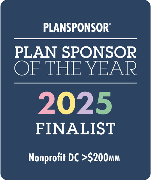 Logo: 2025 PLANSPONSOR Plan Sponsor Of Year_  Nonprofit DC >$200MM
