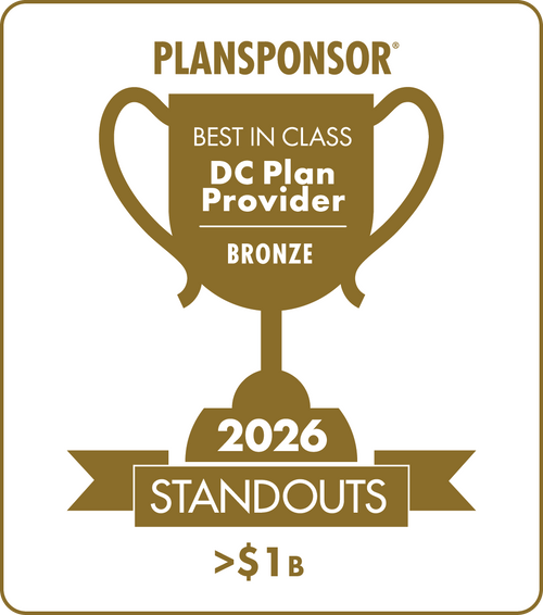 Logo: 2026 PLANSPONSOR Best in Class DC Plan Provider Standouts - Bronze: Plan Assets >$1B