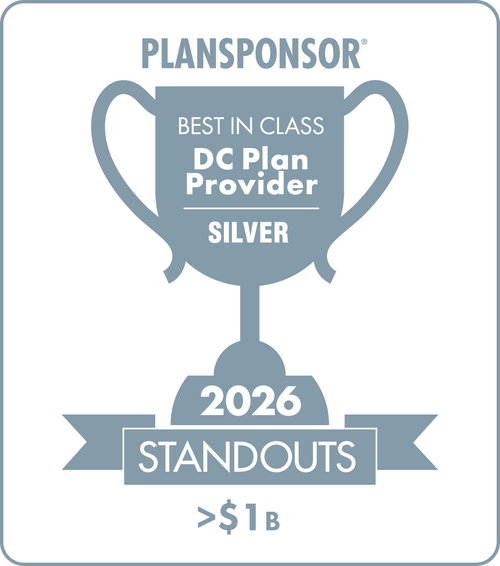 Logo: 2026 PLANSPONSOR Best in Class DC Plan Provider Standouts - Silver: Plan Assets >$1B