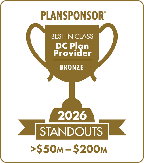 Logo: 2026 PLANSPONSOR Best in Class DC Plan Provider Standouts - Bronze: Plan Assets >$50M-200M