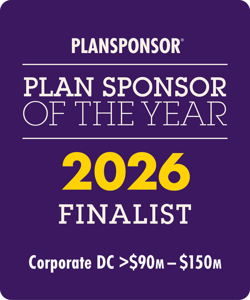 Logo: 2026 PLANSPONSOR Plan Sponsor Of Year - Corporate DC $90M-$150M Desk Plaque