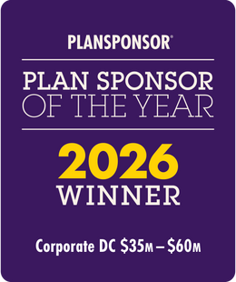Logo: 2026 PLANSPONSOR Plan Sponsor Of Year - Corporate DC $35M-$60M Desk Plaque