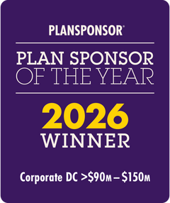 Logo: 2026 PLANSPONSOR Plan Sponsor Of Year - Corporate DC $90M-$150M Desk Plaque