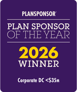 Logo: 2026 PLANSPONSOR Plan Sponsor Of Year - Corporate DC <$35M Desk Plaque