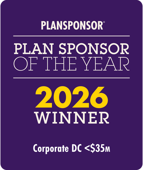 Logo: 2026 PLANSPONSOR Plan Sponsor Of Year - Corporate DC <$35M