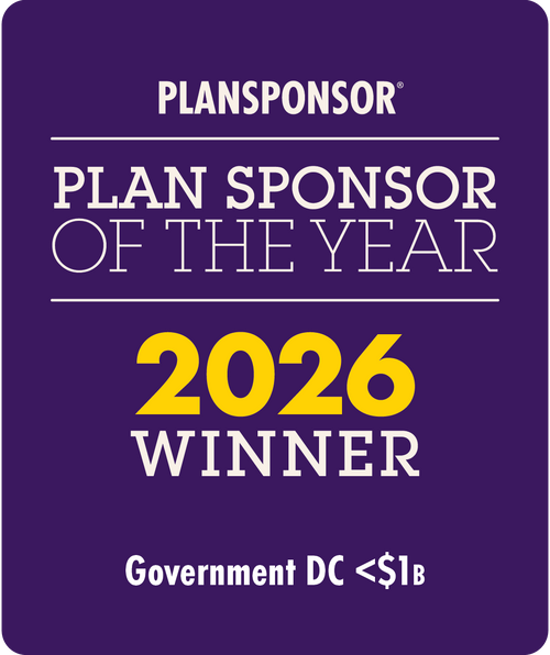 Logo: 2026 PLANSPONSOR  Plan Sponsor Of Year - Government DC <$1B