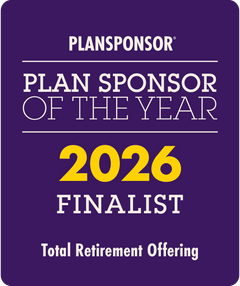 Logo: 2026 PLANSPONSOR  Plan Sponsor Of Year - Total Retirement Offering Desk Plaque
