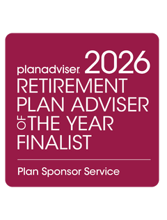 Logo: 2026 PLANADVISER Retirement Plan Adviser of the Year - Plan Sponsor Service Desk Plaque