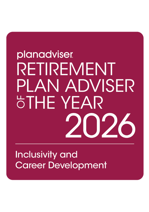 Logo: 2026 PLANADVISER Retirement Plan Adviser Of The Year - Inclusivity and Career Development