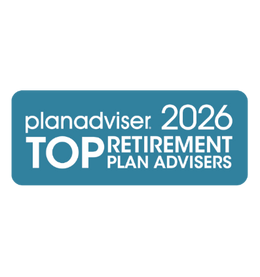 Logo: 2026 PLANADVISER Top Retirement Plan Advisers Desk Plaque