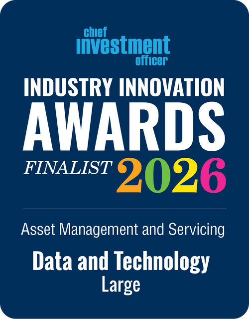 Logo: 2026 CHIEF INVESTMENT OFFICER Asset Management & Servicing: Data & Technology - Large Desk Plaque