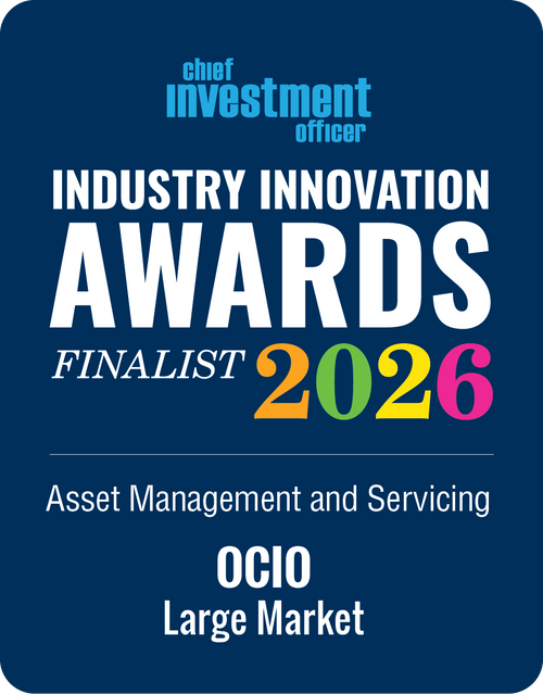 Logo: 2026 CHIEF INVESTMENT OFFICER Asset Management & Servicing: OCIO - Large Market Desk Plaque