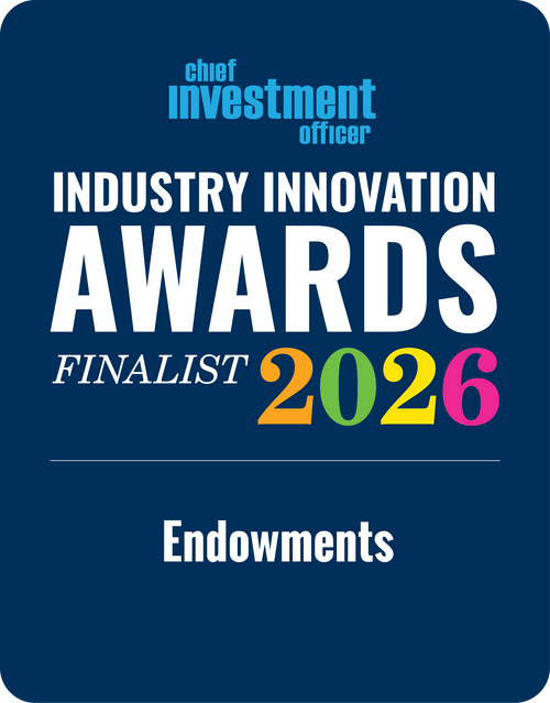 Logo: 2026 CHIEF INVESTMENT OFFICER Asset Owner: Endowments Desk Plaque