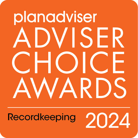Logo: 2024 PLANADVISER Adviser Choice Awards_Recordkeeping