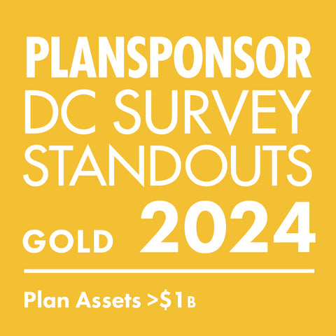 Logo: 2024 PLANSPONSOR DC Standout_ Gold: Plan Assets >$1B