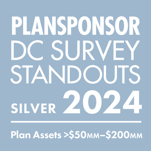 Logo: 2024 PLANSPONSOR DC Standout_ Silver: Plan Assets  >$50MM–$200MM