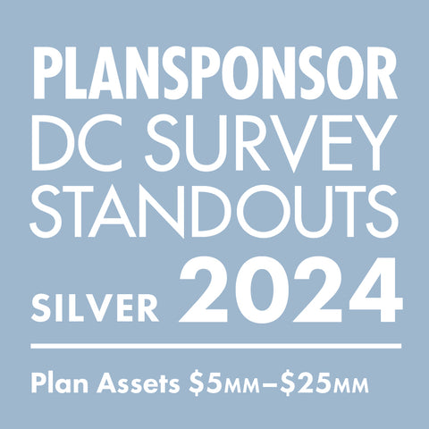 Logo: 2024 PLANSPONSOR DC Standout_ Silver: Plan Assets $5MM–$25MM