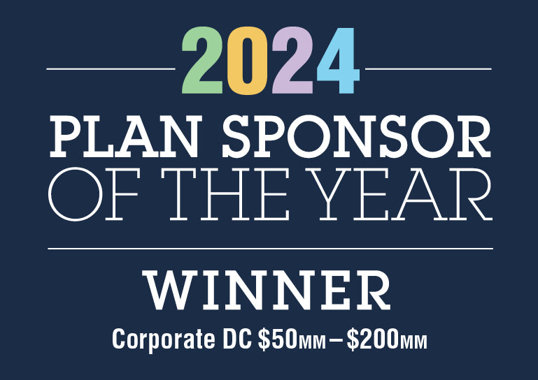 Logo: 2024 PLANSPONSOR Plan Sponsor Of Year Winner_ Corporate DC $50MM - $200MM