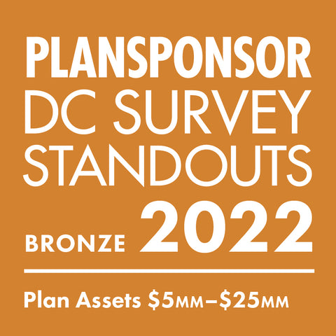 Logo: 2022 PLANSPONSOR DC Standout_ Bronze: Plan Assets $5MM–$25MM